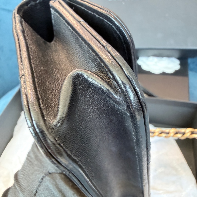 Chanel✨23B黑金19bag woc鏈條包-17