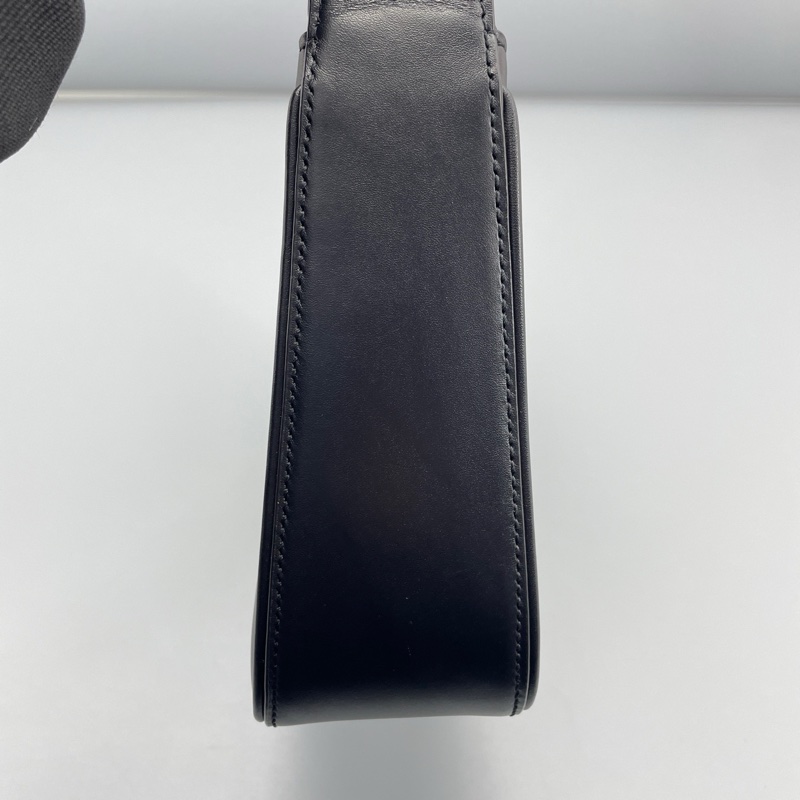 98新 YSL圣罗兰hobo腋下包中号黑金/24*14*6cm-2