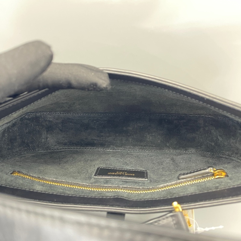 98新 YSL圣罗兰hobo腋下包中号黑金/24*14*6cm-7