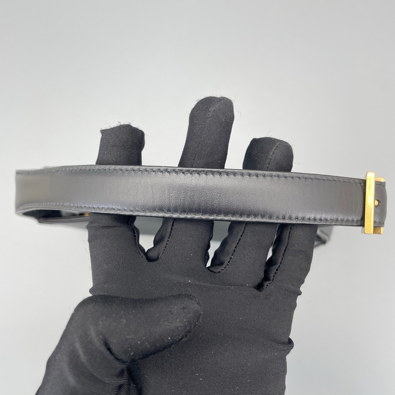 98新 YSL圣罗兰hobo腋下包中号黑金/24*14*6cm-9