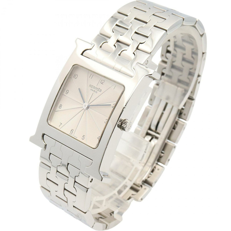 愛馬仕H系列男士腕錶,不鏽鋼銀色,型號HH1.710-1