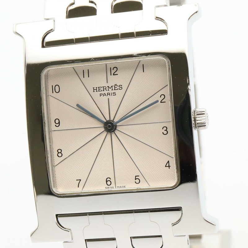 愛馬仕H系列男士腕錶,不鏽鋼銀色,型號HH1.710-2