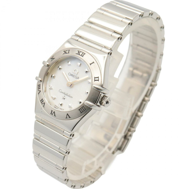 歐米茄星座系列迷你My Choice不鏽鋼女錶,白色,1561.71-1