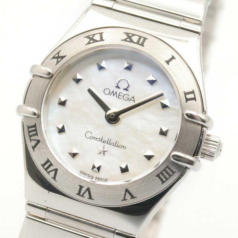 歐米茄星座系列迷你My Choice不鏽鋼女錶,白色,1561.71-2