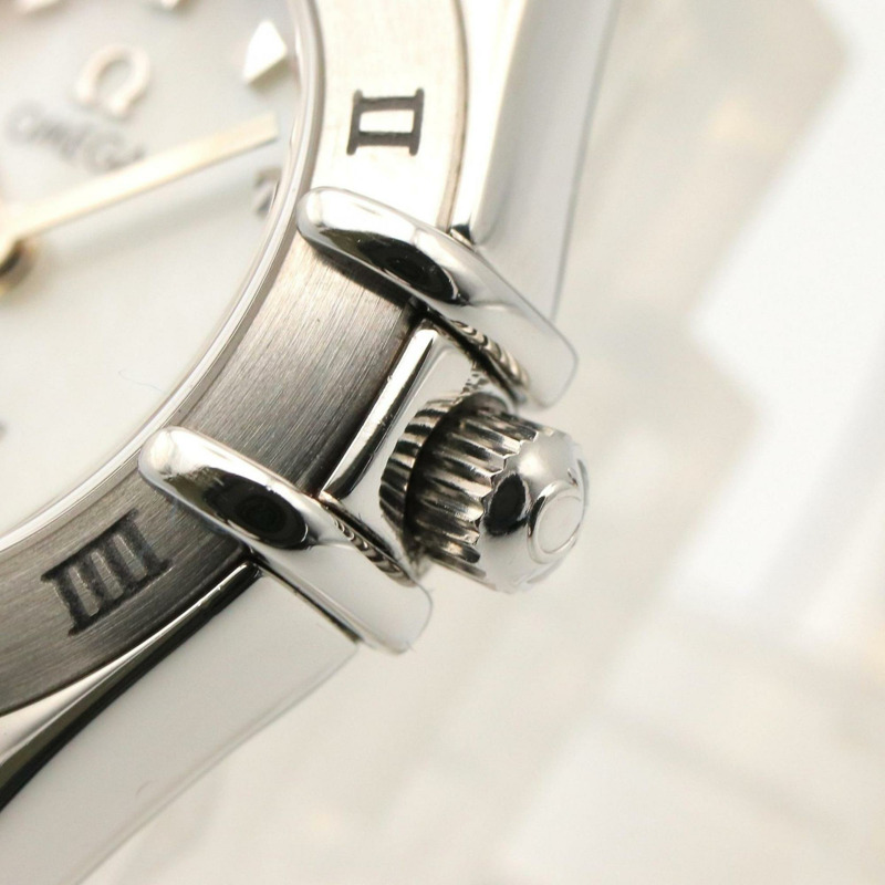 歐米茄星座系列迷你My Choice不鏽鋼女錶,白色,1561.71-5