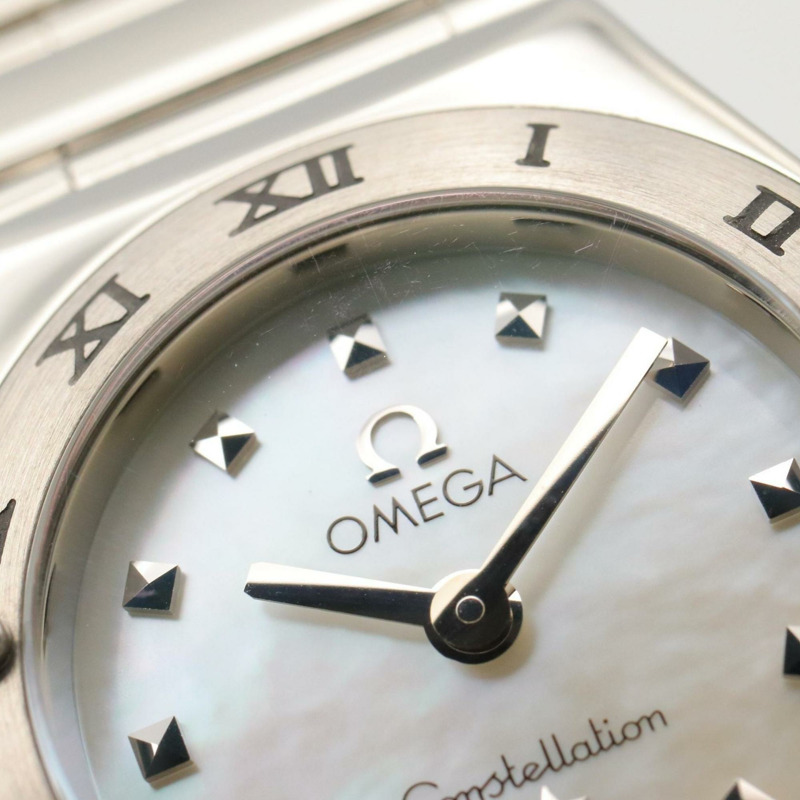 歐米茄星座系列迷你My Choice不鏽鋼女錶,白色,1561.71-8