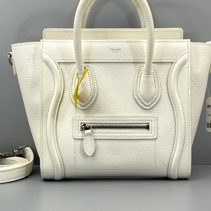 celine賽琳笑臉包nano白色/20*20*10cm 無附件-0