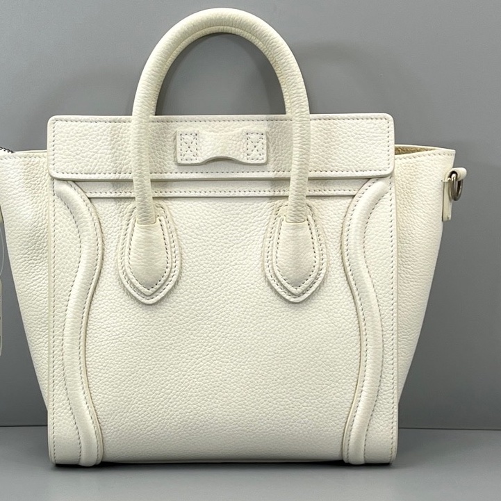 celine賽琳笑臉包nano白色/20*20*10cm 無附件-1