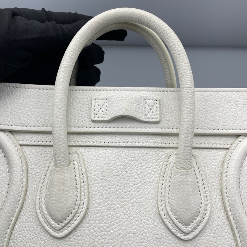 celine賽琳笑臉包nano白色/20*20*10cm 無附件-4