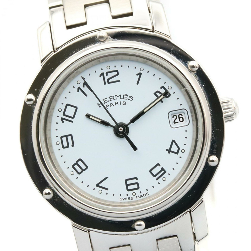 愛馬仕 Clipper 系列腕錶,不鏽鋼材質,女士款,白色,CL4.210-2