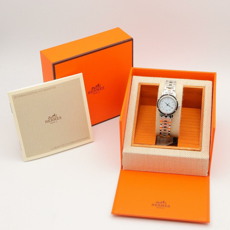 愛馬仕 Clipper 系列腕錶,不鏽鋼材質,女士款,白色,CL4.210-9