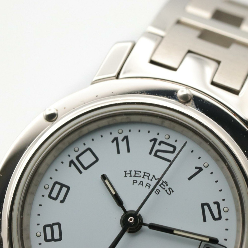 愛馬仕 Clipper 系列腕錶,不鏽鋼材質,女士款,白色,CL4.210-10