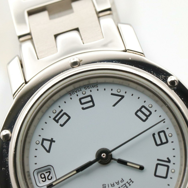 愛馬仕 Clipper 系列腕錶,不鏽鋼材質,女士款,白色,CL4.210-11