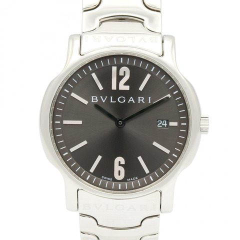 寶格麗 Solotempo 系列不鏽鋼男士腕錶，灰色，ST35S