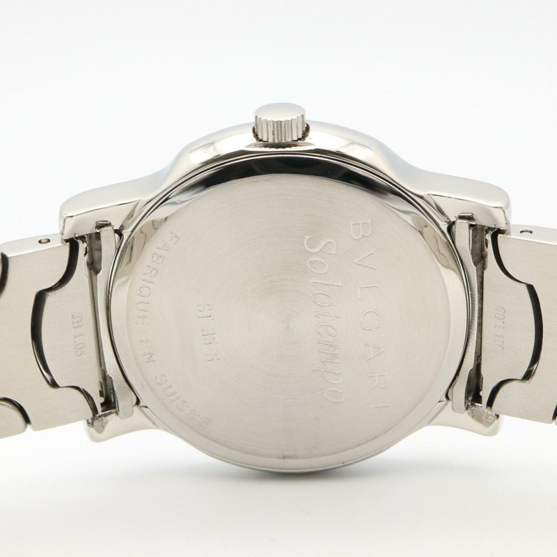 寶格麗 Solotempo 系列不鏽鋼男士腕錶,灰色,ST35S-4