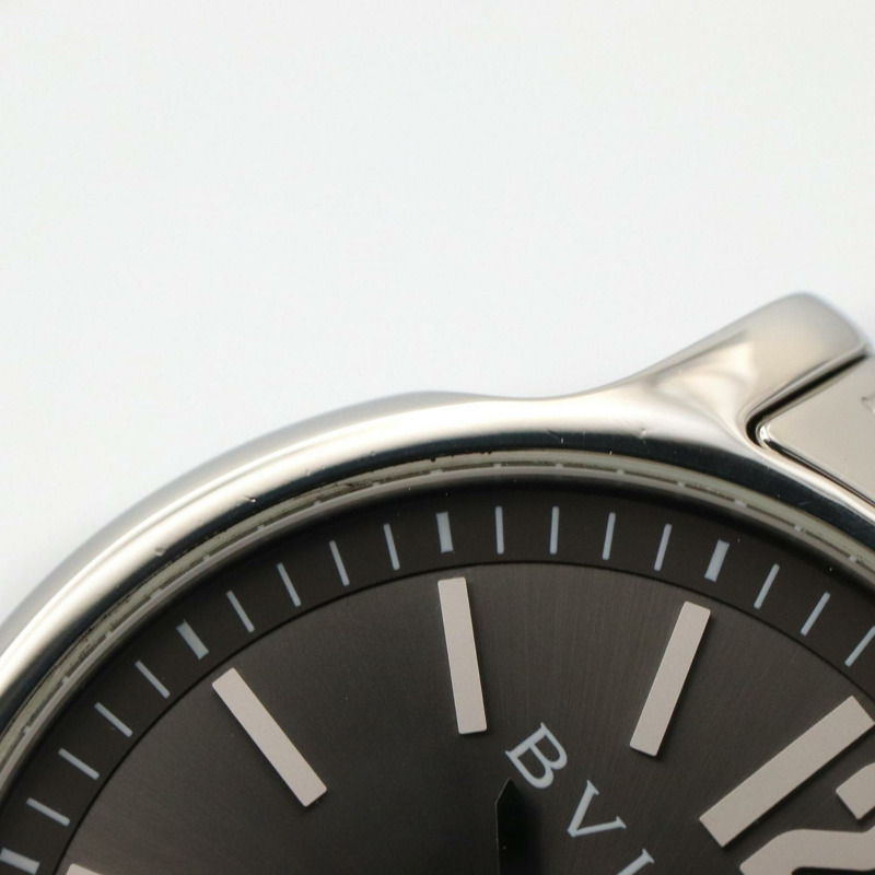 寶格麗 Solotempo 系列不鏽鋼男士腕錶,灰色,ST35S-9