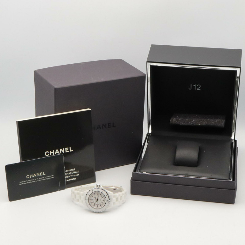 香奈兒 J12 腕錶，陶瓷，女士，白色，H0968-9