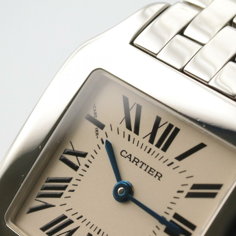 卡地亞 Santos Demoiselle LM 男士不鏽鋼腕錶,銀色,W25065Z5-8