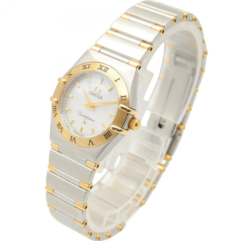 歐米茄星座系列迷你腕錶,18K黃金及不鏽鋼材質,女士款,白金款,1362.70-1