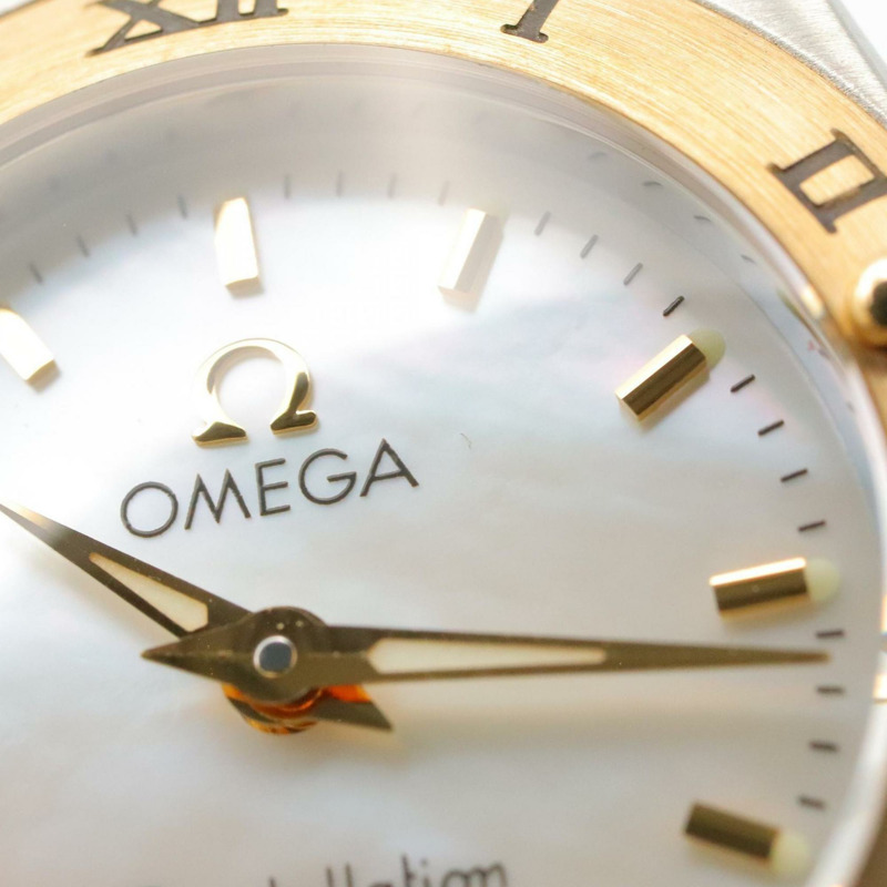 歐米茄星座系列迷你腕錶,18K黃金及不鏽鋼材質,女士款,白金款,1362.70-8