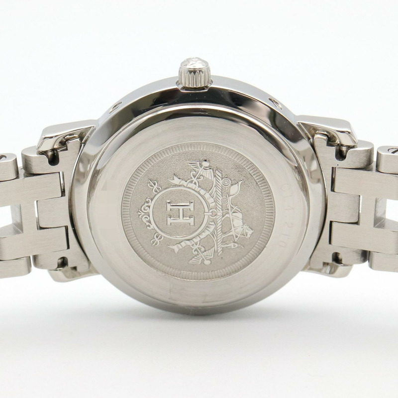 愛馬仕 Clipper 系列腕錶,不鏽鋼材質,女士款,粉紅色,CL4.210-4