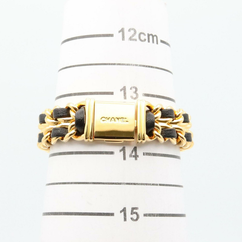 香奈兒 Premiere S 女士腕錶,鍍金錶殼,黑色皮錶帶,H0001-9