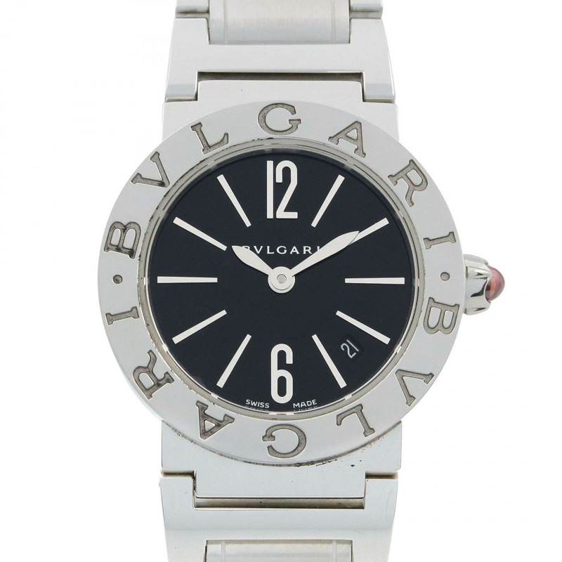 寶格麗女士腕錶，不鏽鋼材質，黑色，型號BBL26S-0