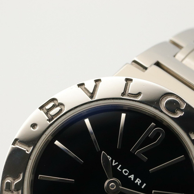 寶格麗女士腕錶，不鏽鋼材質，黑色，型號BBL26S-12