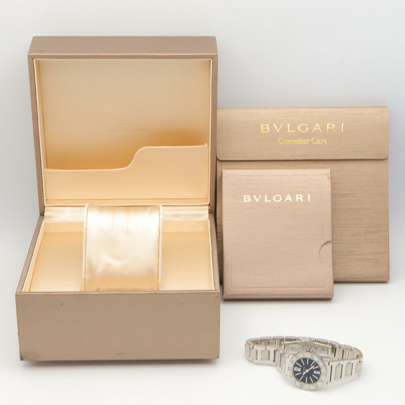 寶格麗女士腕錶,不鏽鋼材質,黑色,型號BBL26S-8