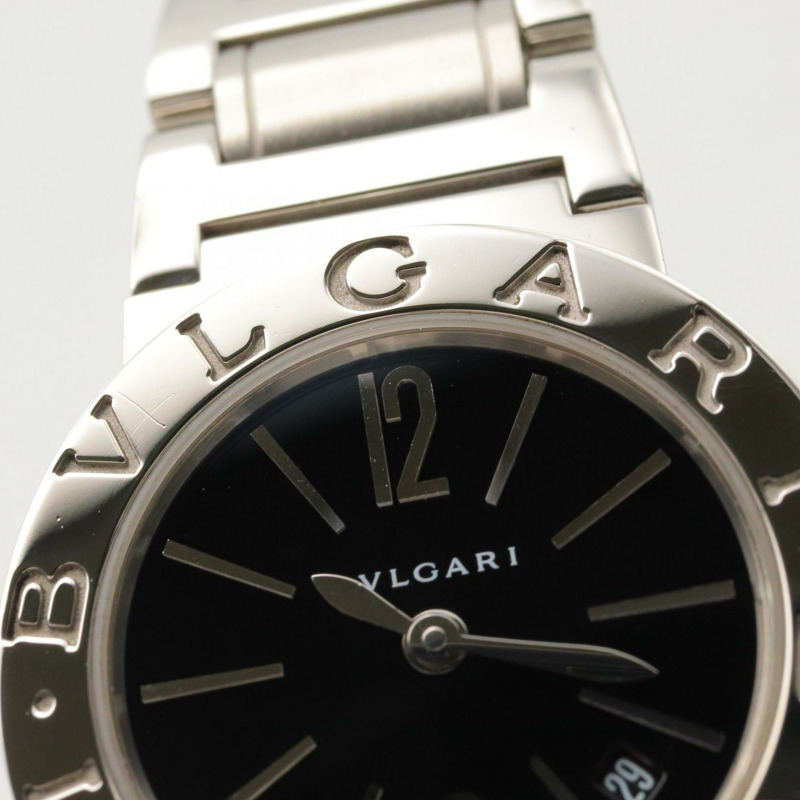 寶格麗女士腕錶,不鏽鋼材質,黑色,型號BBL26S-9