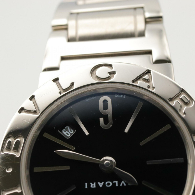 寶格麗女士腕錶,不鏽鋼材質,黑色,型號BBL26S-10