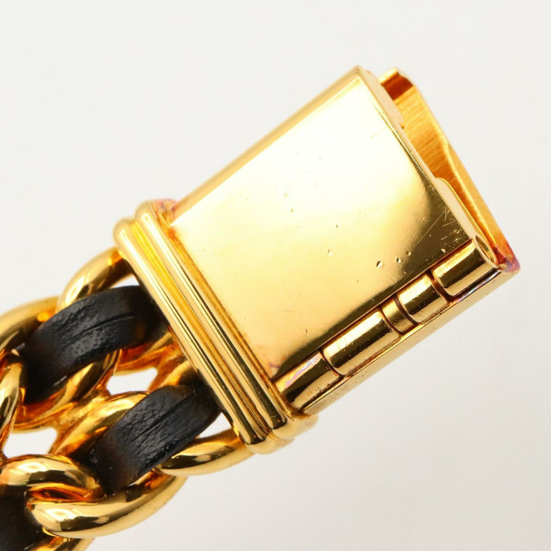 香奈兒 Premiere M 系列腕錶,鍍金,配皮錶帶,黑色,女士款,H0001-11