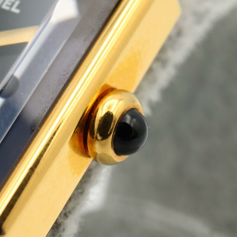 香奈兒 Premiere M 系列腕錶，鍍金，配皮錶帶，黑色，女士款，H0001-2