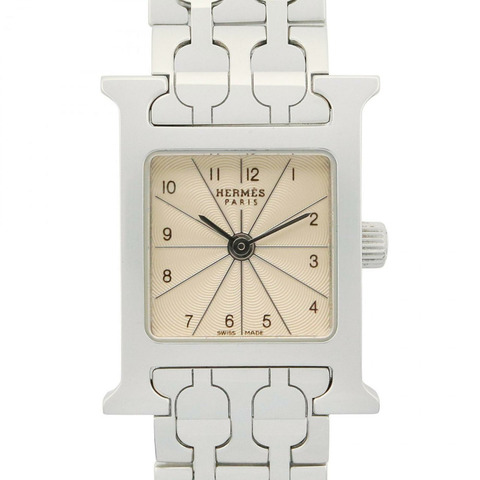 愛馬仕 H Watch Mini 腕錶，不鏽鋼材質，女士款，銀色，型號 HH1.110