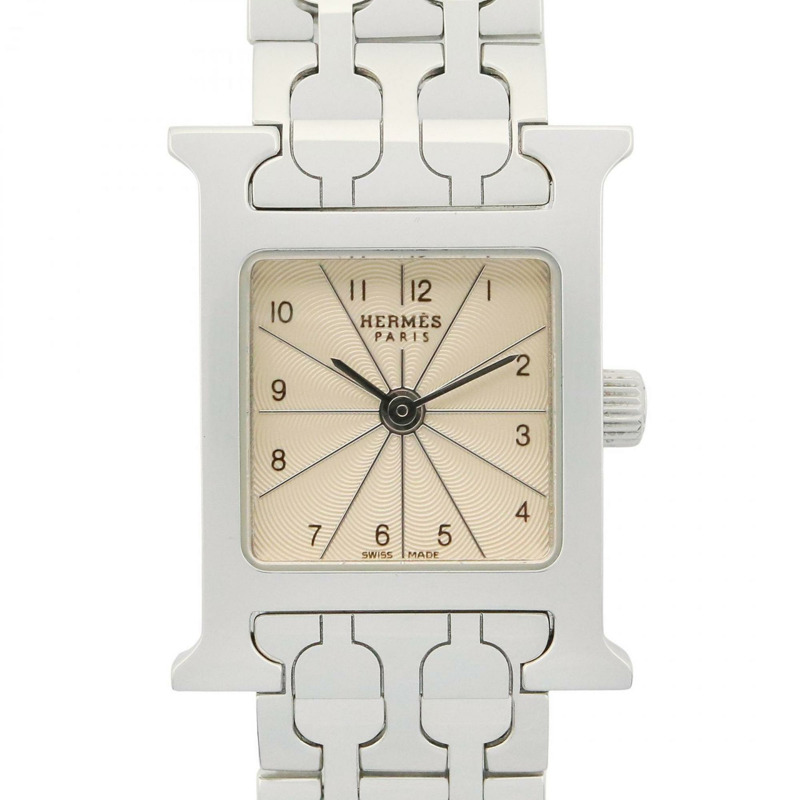 愛馬仕 H Watch Mini 腕錶,不鏽鋼材質,女士款,銀色,型號 HH1.110-0