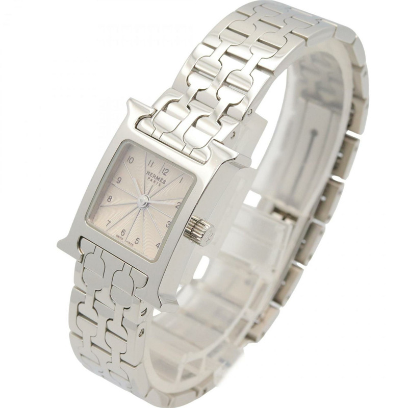 愛馬仕 H Watch Mini 腕錶,不鏽鋼材質,女士款,銀色,型號 HH1.110-1
