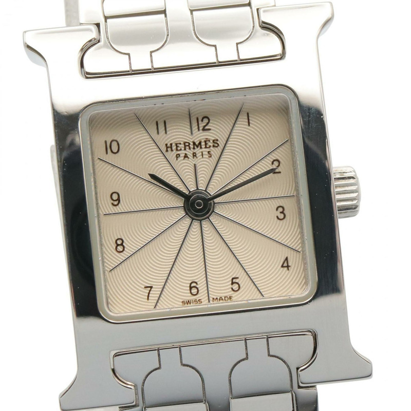 愛馬仕 H Watch Mini 腕錶,不鏽鋼材質,女士款,銀色,型號 HH1.110-2