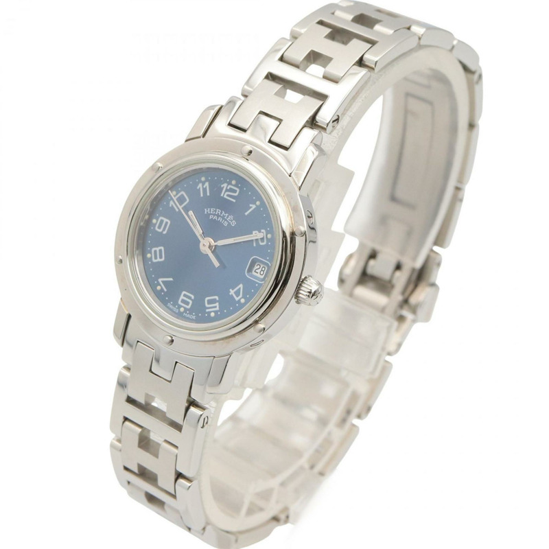 愛馬仕 Clipper 系列腕錶,不鏽鋼材質,女士款,藍色,CL4.210-1