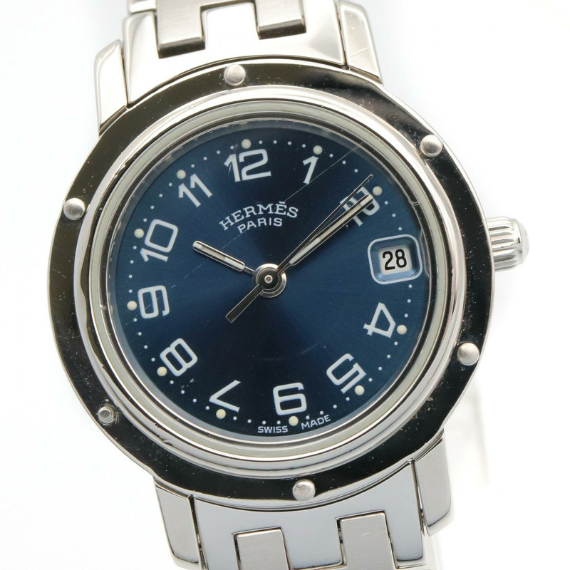 愛馬仕 Clipper 系列腕錶,不鏽鋼材質,女士款,藍色,CL4.210-2