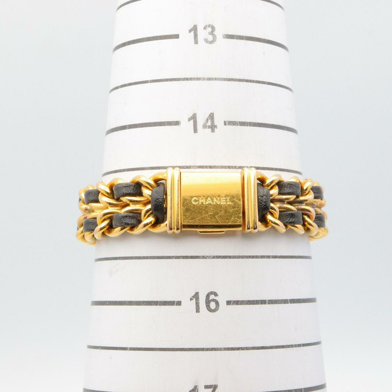 香奈兒 Premiere M 系列腕錶，鍍金，配皮錶帶，黑色，女士款，H0001-6