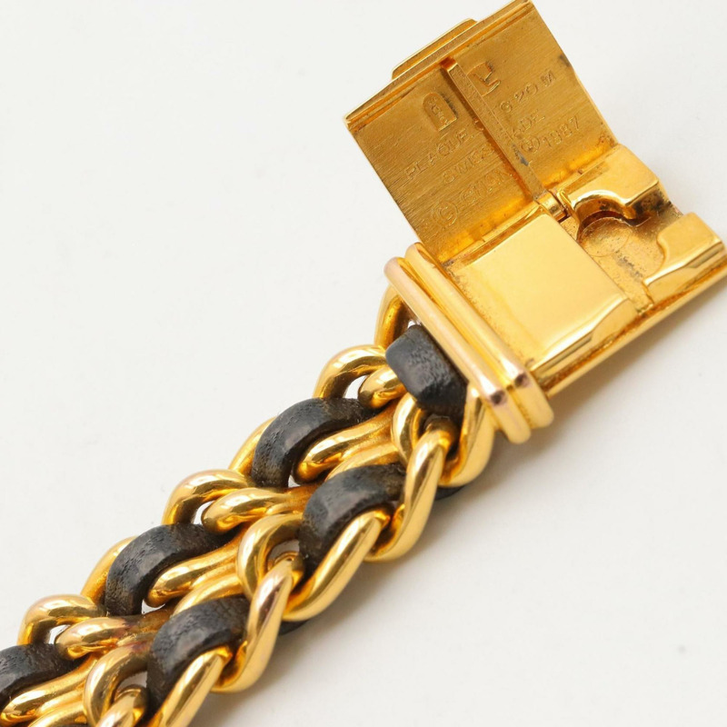 香奈兒 Premiere M 系列腕錶，鍍金，配皮錶帶，黑色，女士款，H0001-11