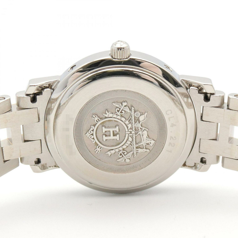 愛馬仕 Clipper Nacrée 女士腕錶，不鏽鋼材質，PGP 錶盤，粉紅色，CL4.221-4