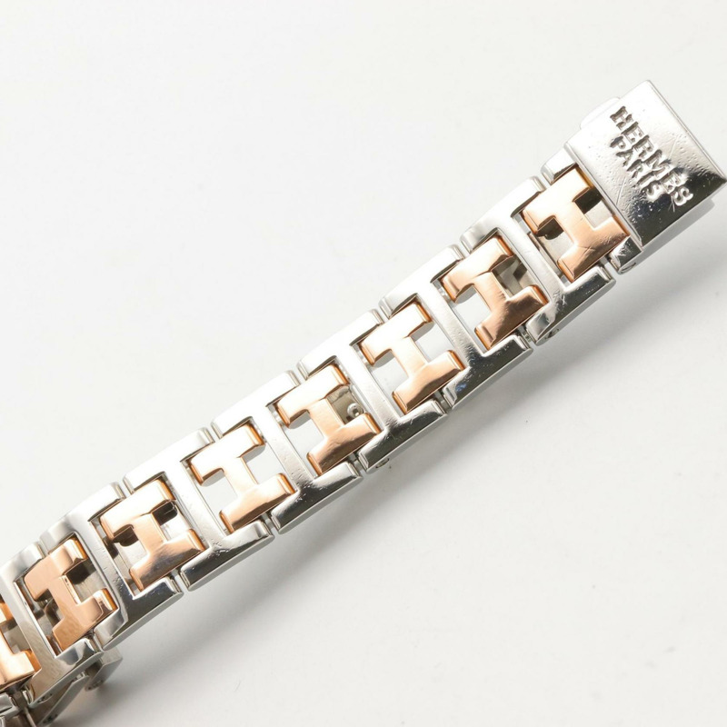 愛馬仕 Clipper Nacrée 女士腕錶，不鏽鋼材質，PGP 錶盤，粉紅色，CL4.221-14