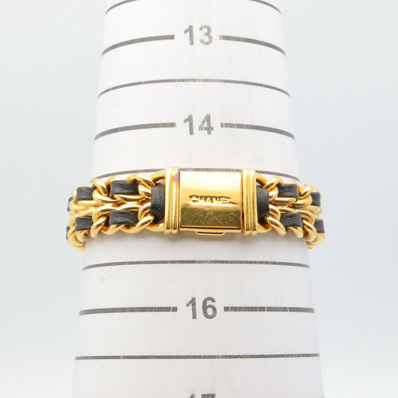 香奈兒 Premiere M 系列腕錶,鍍金,配皮錶帶,黑色,女士款,H0001-6