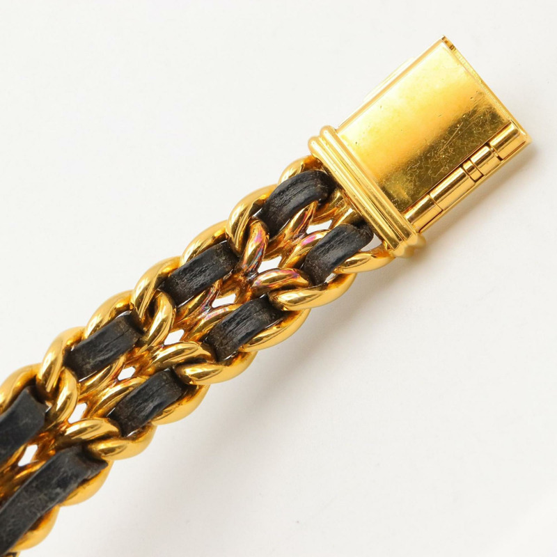 香奈兒 Premiere S 女士腕錶,鍍金,配皮錶帶,黑色,H0001-12