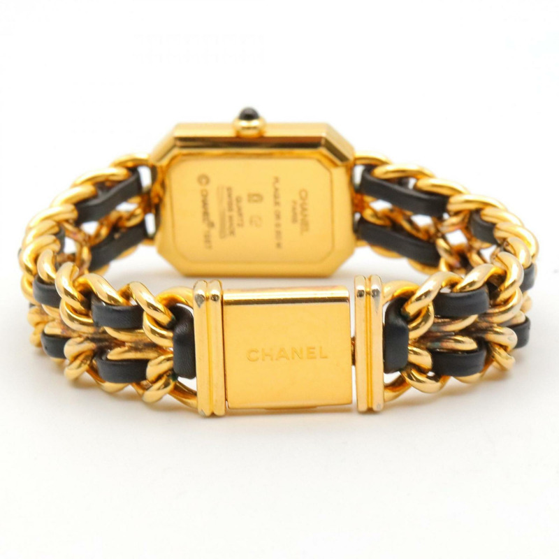 香奈兒 Premiere M 系列腕錶，鍍金，配皮錶帶，黑色，女士款，H0001-4