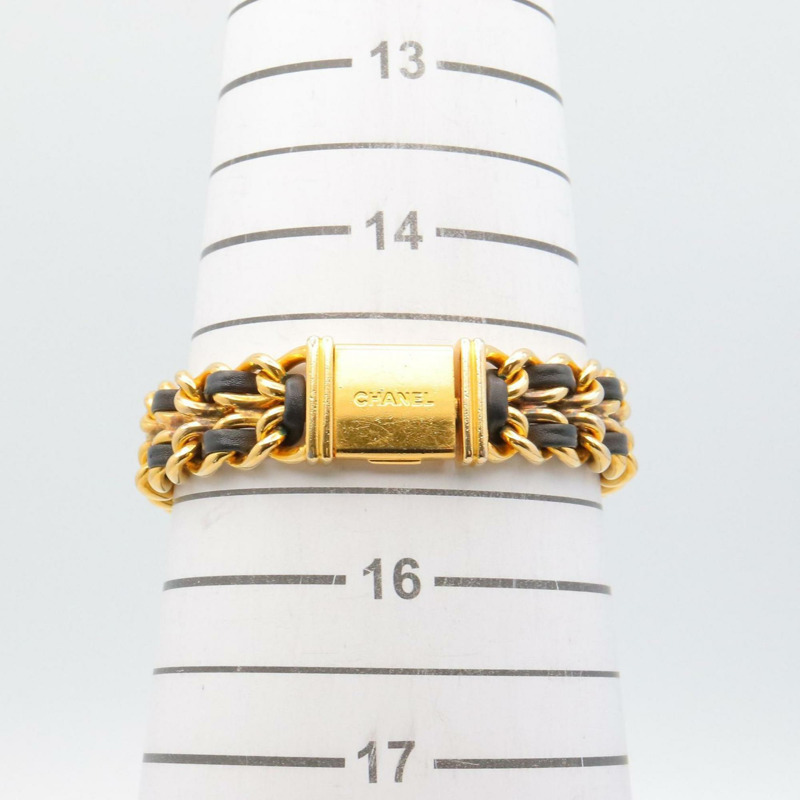 香奈兒 Premiere M 系列腕錶，鍍金，配皮錶帶，黑色，女士款，H0001-6