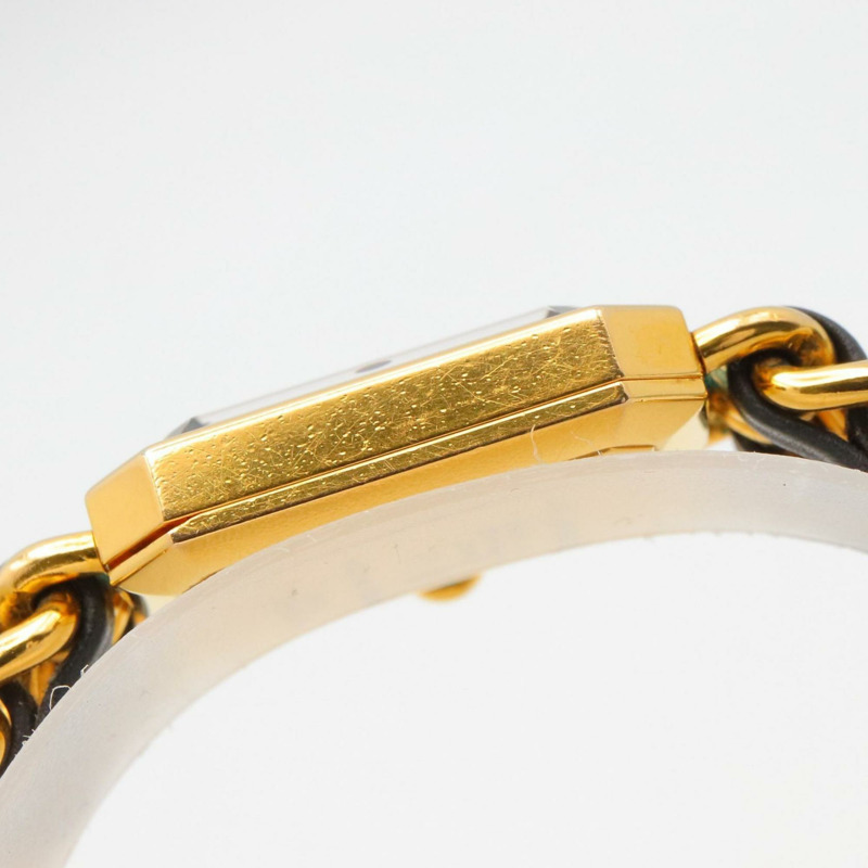 香奈兒 Premiere M 系列腕錶，鍍金，配皮錶帶，黑色，女士款，H0001-10