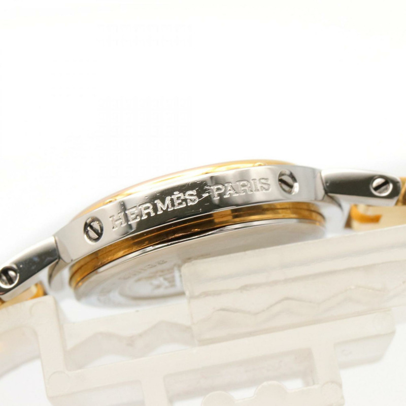 愛馬仕 Clipper 系列腕錶，鍍金不鏽鋼材質，女士款，白色，CL2.440-12