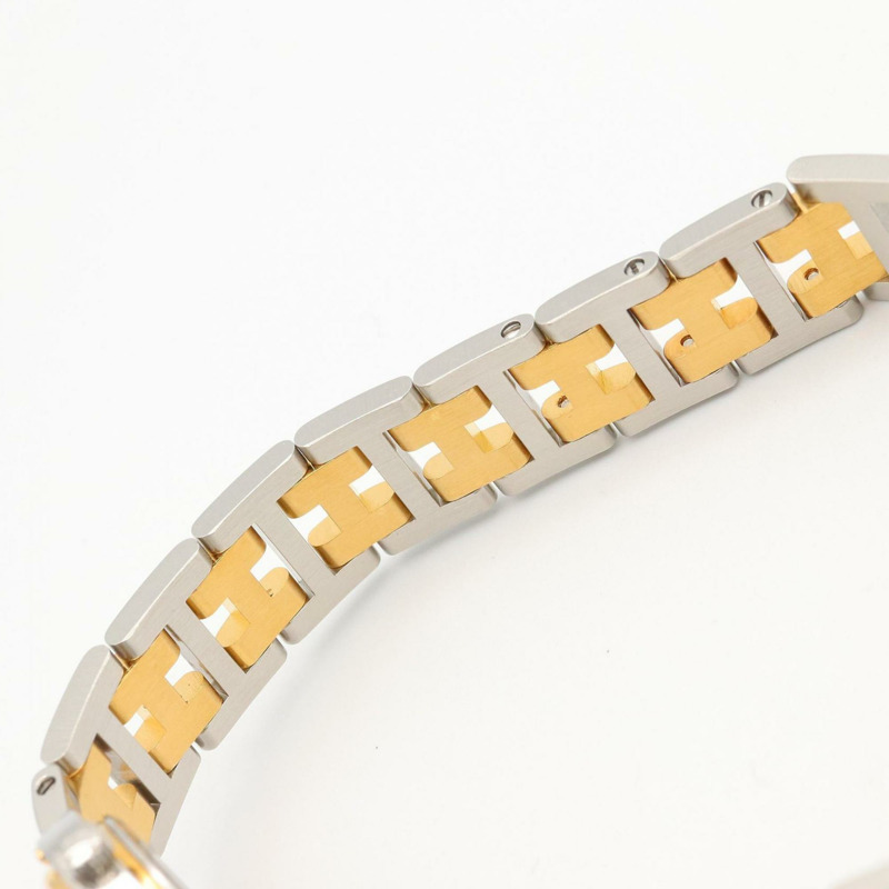 愛馬仕 Clipper 系列腕錶，鍍金不鏽鋼材質，女士款，白色，CL2.440-14